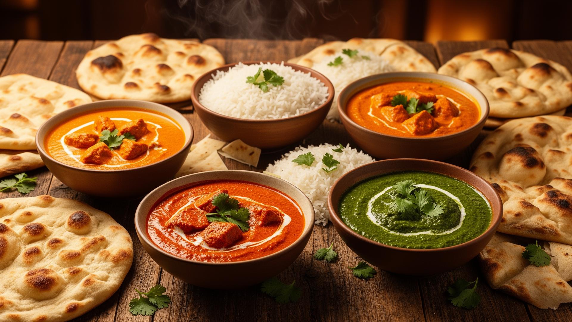 Selection of Indian curries from Chilled Curry Company Kingswinford